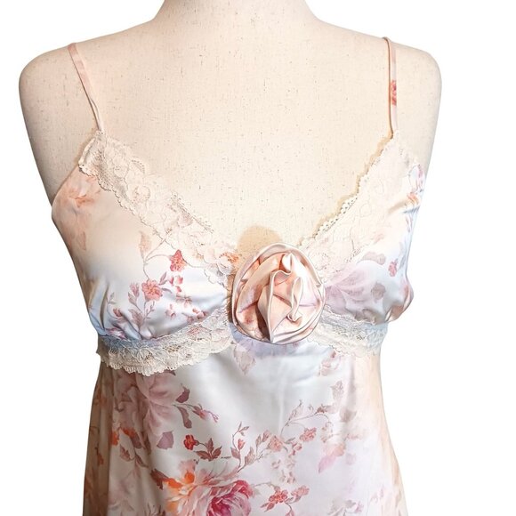 NEW Wayf Donna Lace Trim Asymmetrical Midi Slipdress in Vintage Floral, Size M - Picture 7 of 16